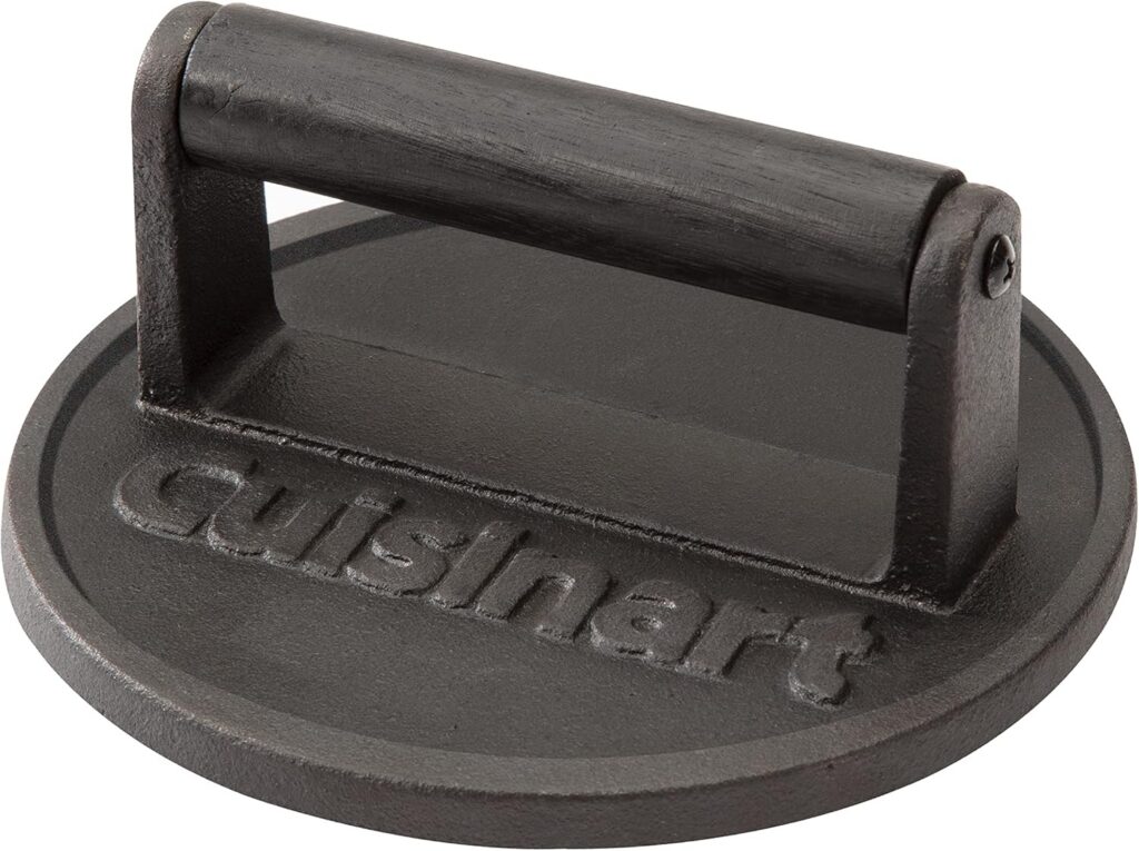 Cuisinart Cast Iron Smash Burger Press (~$25–$35)